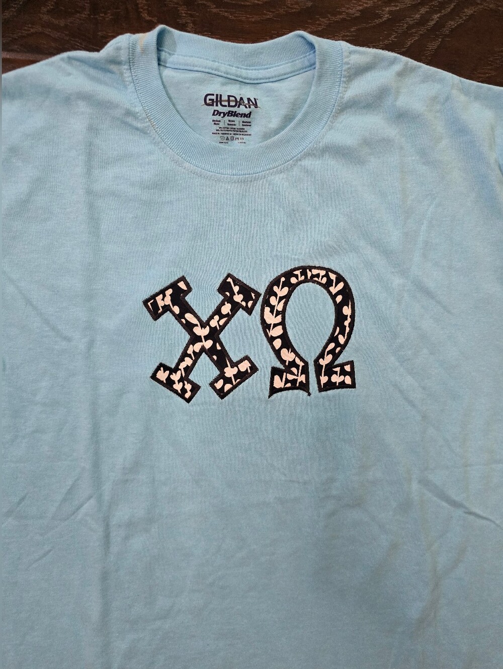 Chi Omega Sorority Blue Short Sleeve Tee Shirt Gildan Medium - Picture 8 of 10